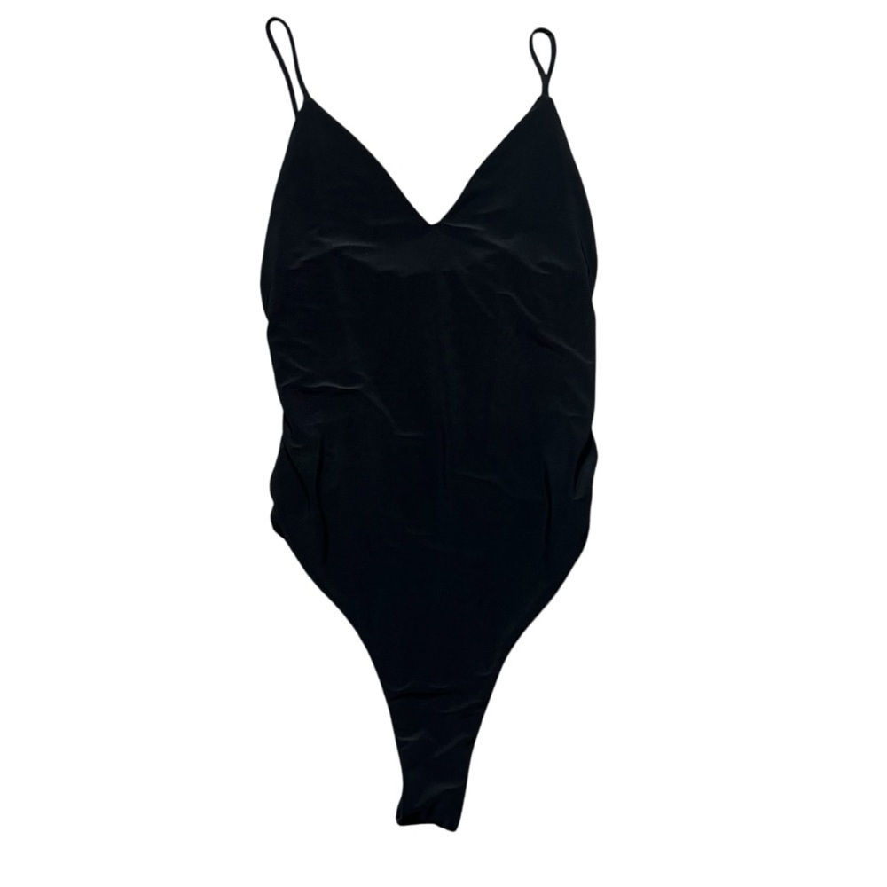 Lorette Bodysuit Black Stretch Bodycon Size Small